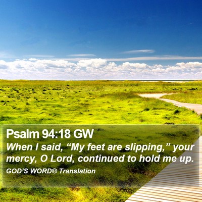 Psalm 94:18 GW Bible Verse Image