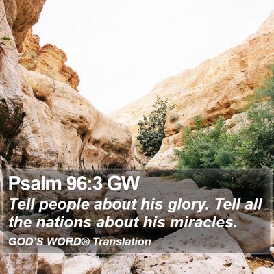 Psalm 96:3 GW Bible Verse Image