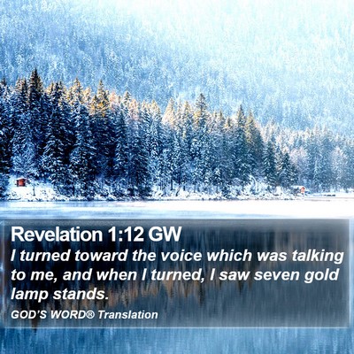 Revelation 1:12 GW Bible Verse Image