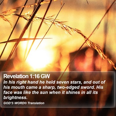 Revelation 1:16 GW Bible Verse Image