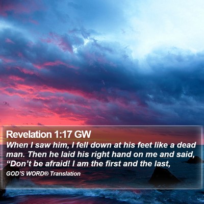 Revelation 1:17 GW Bible Verse Image