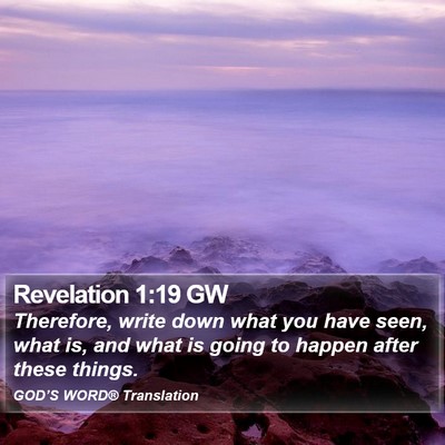 Revelation 1:19 GW Bible Verse Image