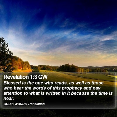 Revelation 1:3 GW Bible Verse Image