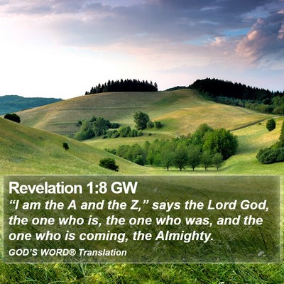 Revelation 1:8 GW Bible Verse Image