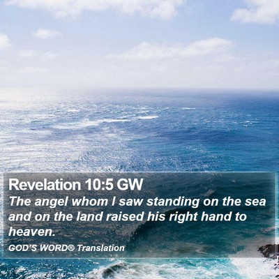 Revelation 10:5 GW Bible Verse Image