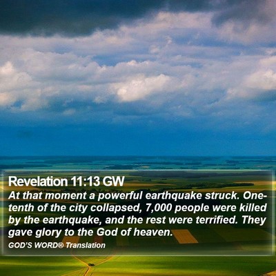 Revelation 11:13 GW Bible Verse Image