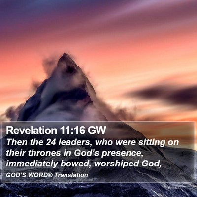 Revelation 11:16 GW Bible Verse Image