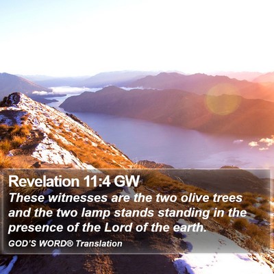 Revelation 11:4 GW Bible Verse Image