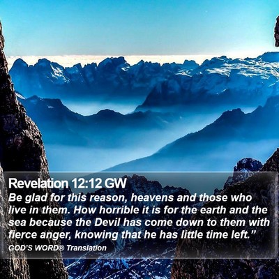 Revelation 12:12 GW Bible Verse Image