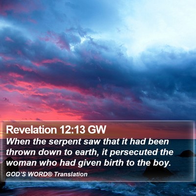 Revelation 12:13 GW Bible Verse Image