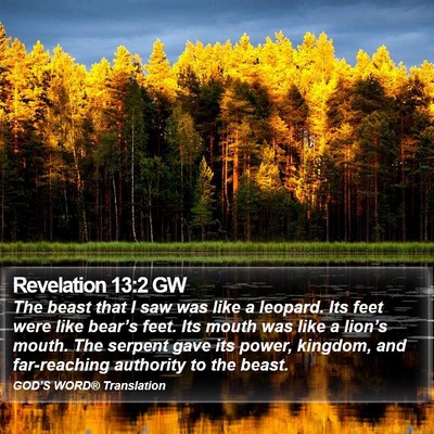 Revelation 13:2 GW Bible Verse Image