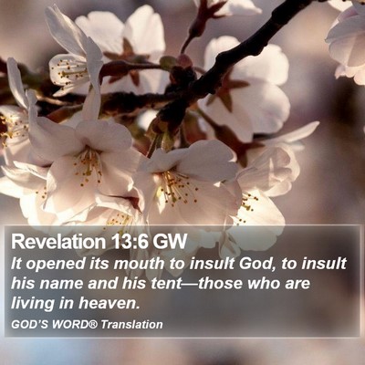 Revelation 13:6 GW Bible Verse Image