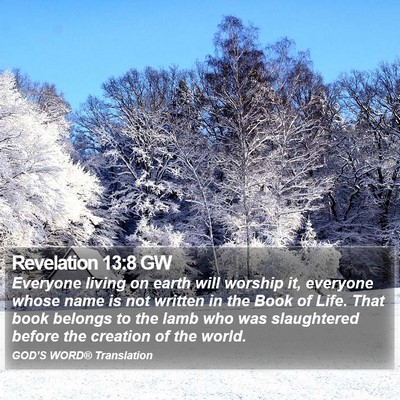 Revelation 13:8 GW Bible Verse Image