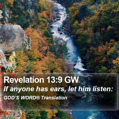 Revelation 13:9 GW Bible Verse Image