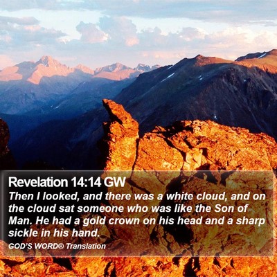 Revelation 14:14 GW Bible Verse Image