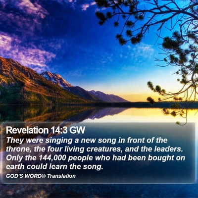Revelation 14:3 GW Bible Verse Image