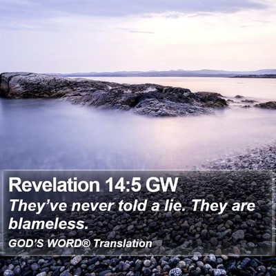 Revelation 14:5 GW Bible Verse Image