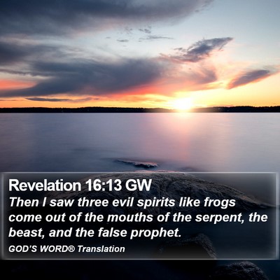 Revelation 16:13 GW Bible Verse Image