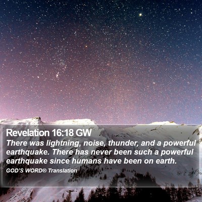 Revelation 16:18 GW Bible Verse Image