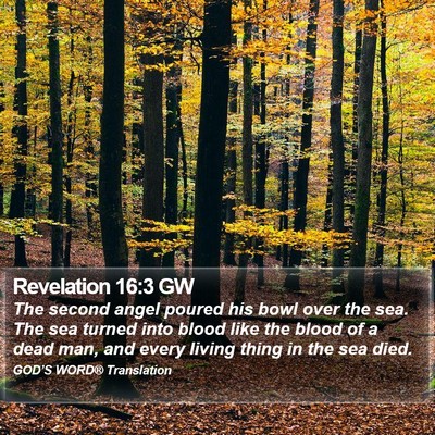 Revelation 16:3 GW Bible Verse Image