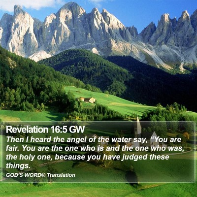 Revelation 16:5 GW Bible Verse Image