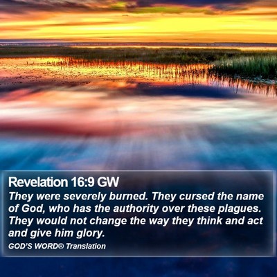 Revelation 16:9 GW Bible Verse Image