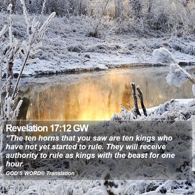 Revelation 17:12 GW Bible Verse Image