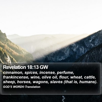 Revelation 18:13 GW Bible Verse Image