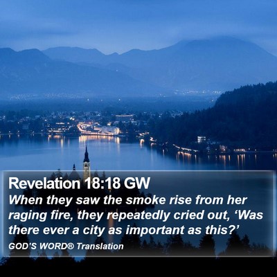 Revelation 18:18 GW Bible Verse Image