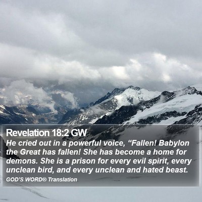 Revelation 18:2 GW Bible Verse Image