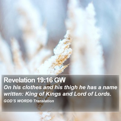 Revelation 19:16 GW Bible Verse Image