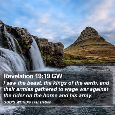 Revelation 19:19 GW Bible Verse Image