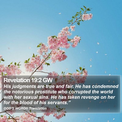 Revelation 19:2 GW Bible Verse Image