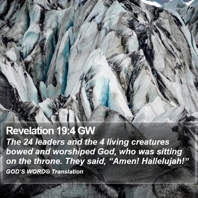 Revelation 19:4 GW Bible Verse Image