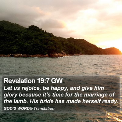 Revelation 19:7 GW Bible Verse Image