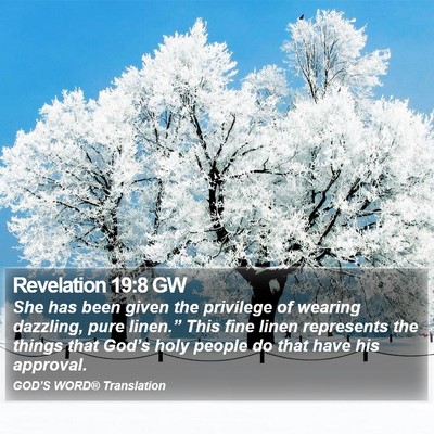 Revelation 19:8 GW Bible Verse Image