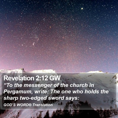 Revelation 2:12 GW Bible Verse Image