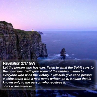 Revelation 2:17 GW Bible Verse Image