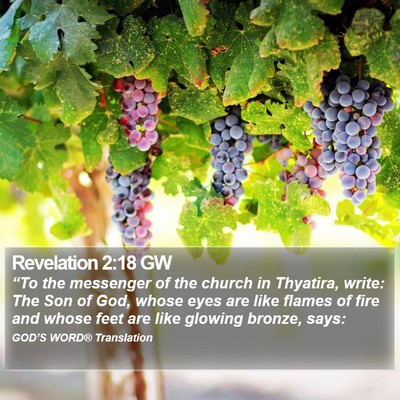 Revelation 2:18 GW Bible Verse Image
