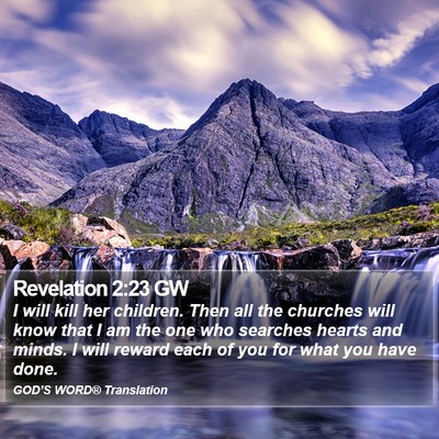 Revelation 2:23 GW Bible Verse Image