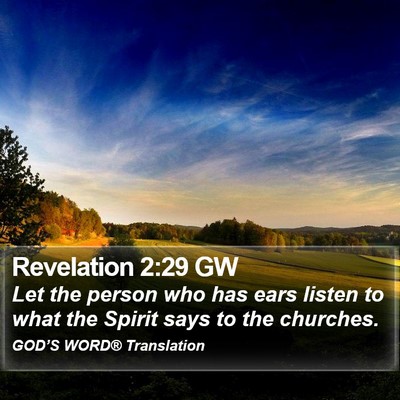 Revelation 2:29 GW Bible Verse Image