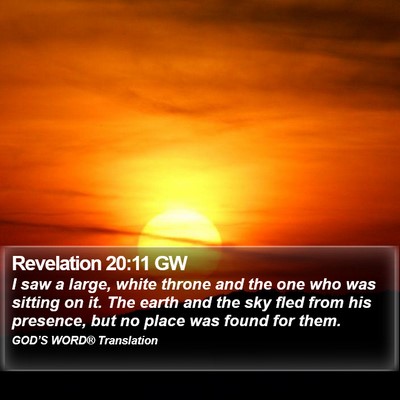 Revelation 20:11 GW Bible Verse Image