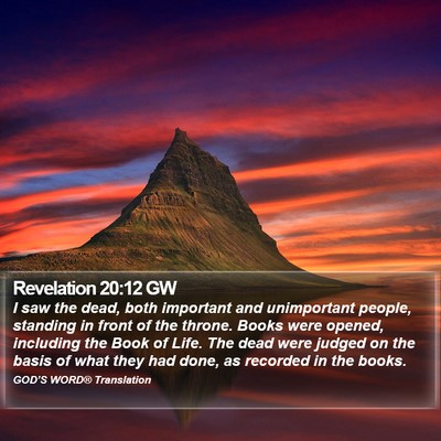 Revelation 20:12 GW Bible Verse Image