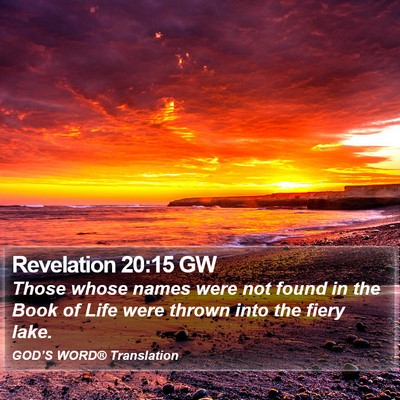 Revelation 20:15 GW Bible Verse Image