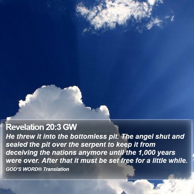 Revelation 20:3 GW Bible Verse Image