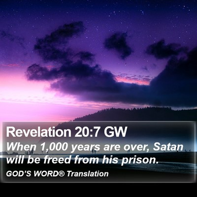 Revelation 20:7 GW Bible Verse Image
