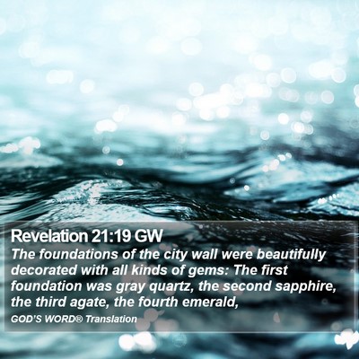 Revelation 21:19 GW Bible Verse Image