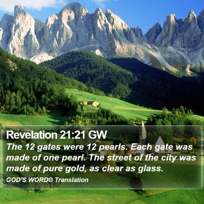 Revelation 21:21 GW Bible Verse Image