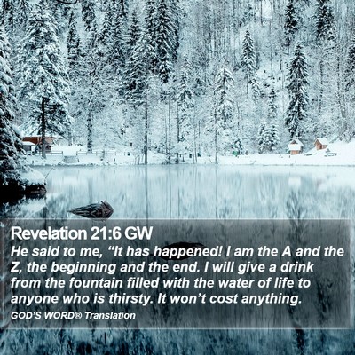 Revelation 21:6 GW Bible Verse Image