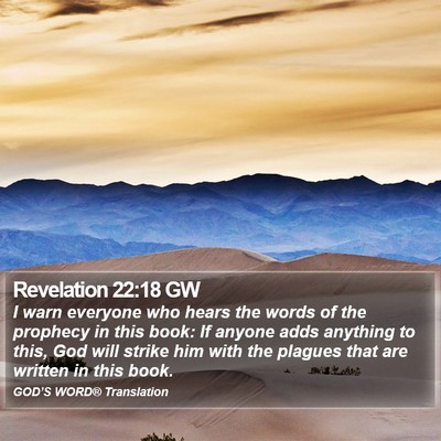Revelation 22:18 GW Bible Verse Image